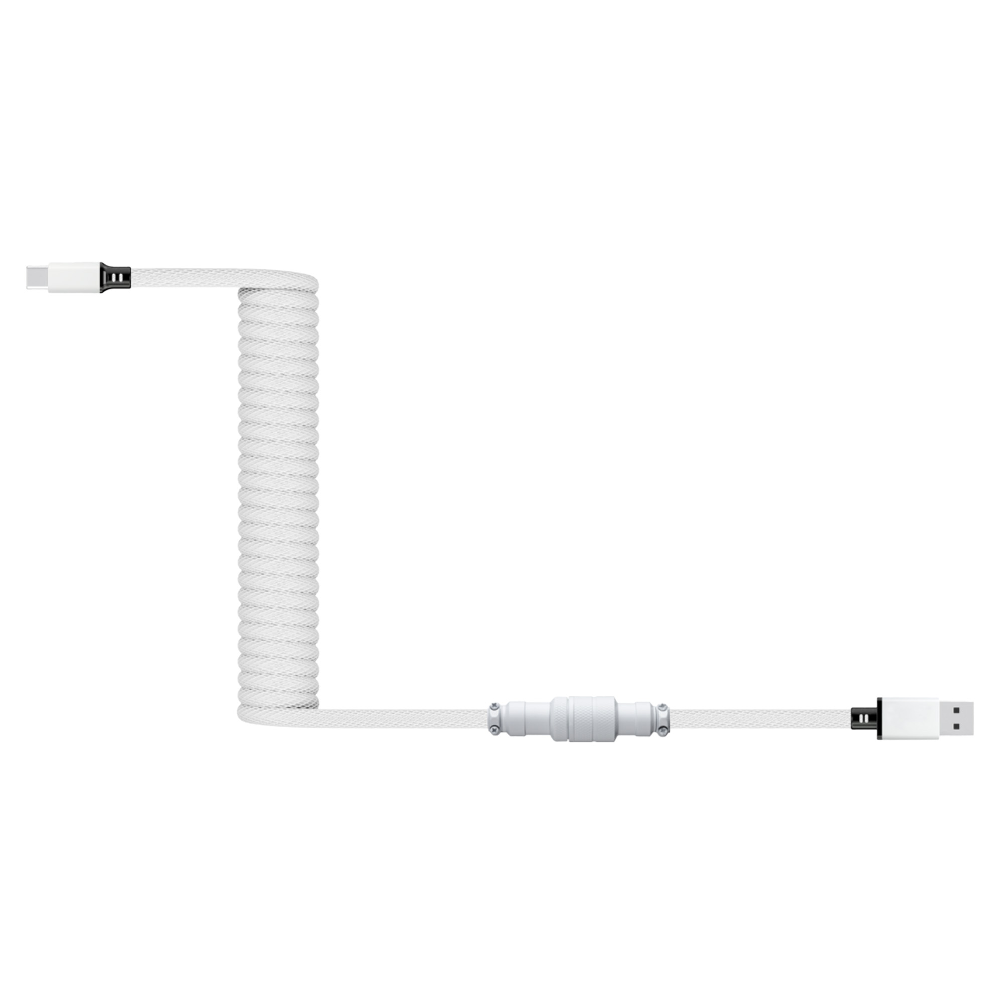 strayfe Coiled Cable – White – USB-C auf USB-A – 1,5m